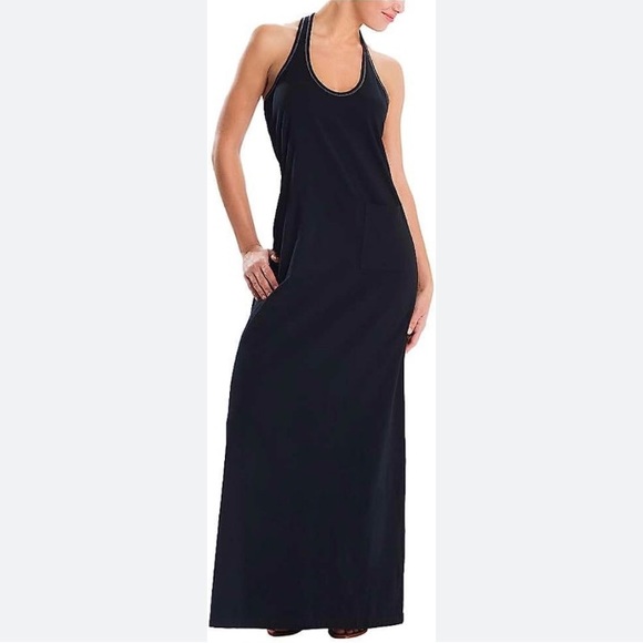 Lole Dresses & Skirts - Lole | Sarah maxi dress, racer back, sleeveless A-line tank, black, size M